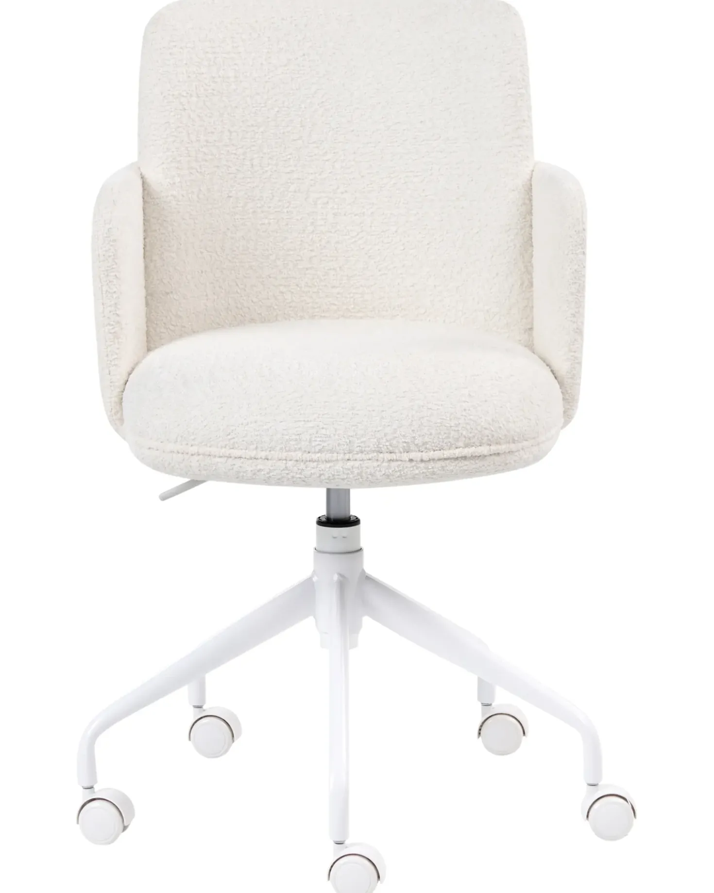 Sedia da ufficio DRYDEN Bouclé Bianco sporco