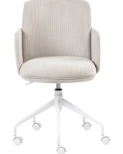 Sedia da ufficio DRYDEN Velluto a coste Beige chiaro