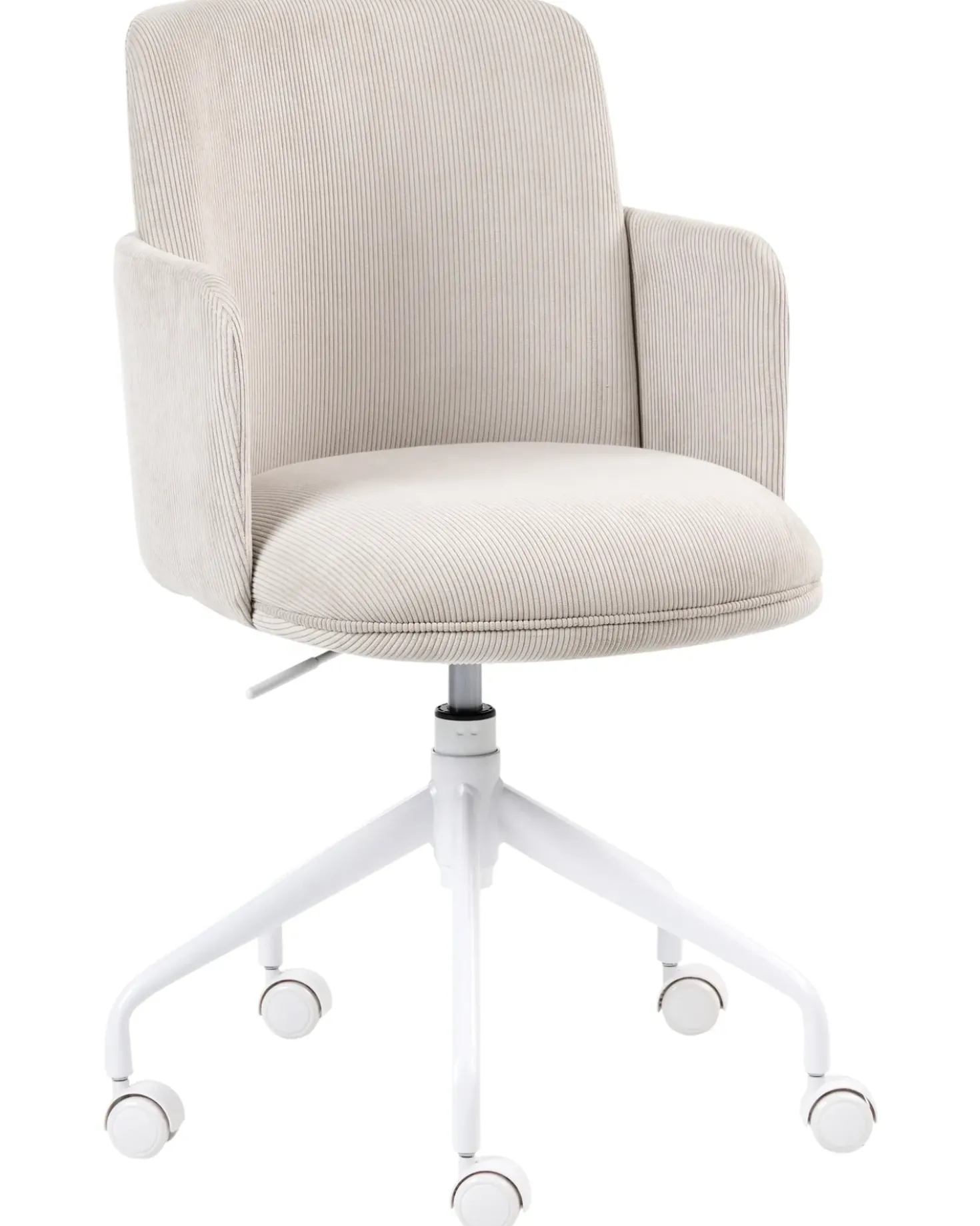 Sedia da ufficio DRYDEN Velluto a coste Beige chiaro