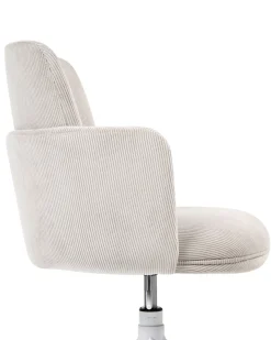 Sedia da ufficio DRYDEN Velluto a coste Beige chiaro