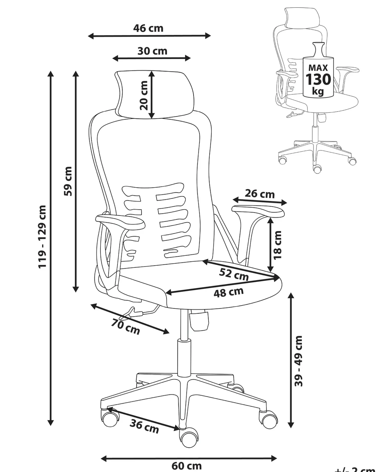 Sedia da ufficio ERGONOX Grigio