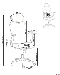 Sedia da ufficio ERVIONE Nero