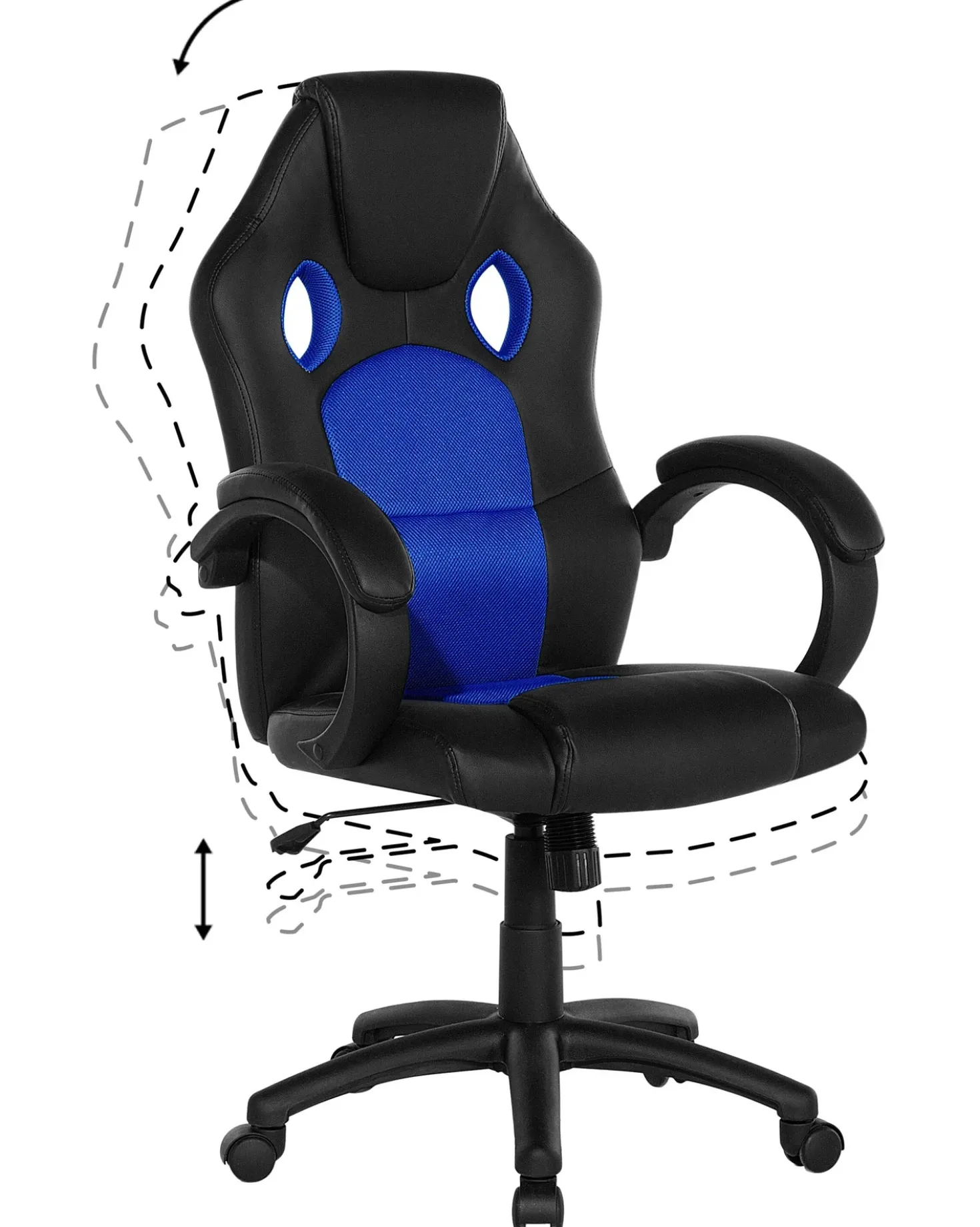 Sedia da ufficio FIGHTER Pelle sintetica Blu marino