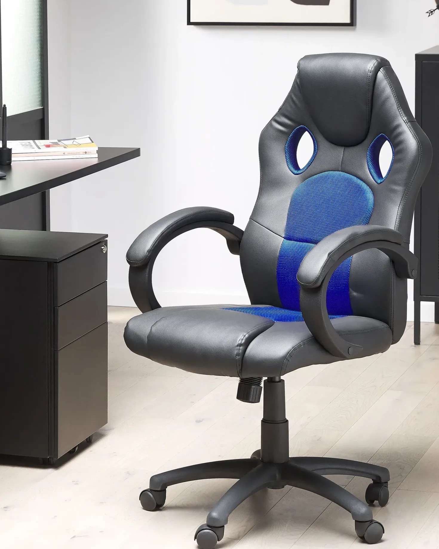 Sedia da ufficio FIGHTER Pelle sintetica Blu marino