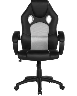 Sedia da ufficio FIGHTER Pelle sintetica Grigio chiaro