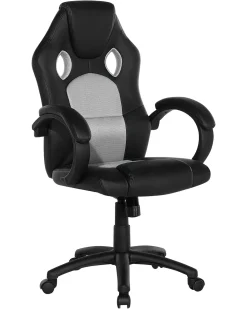 Sedia da ufficio FIGHTER Pelle sintetica Grigio chiaro