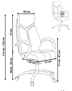 Sedia da ufficio FORMULA Pelle sintetica Grigio