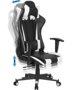 Sedia da ufficio GAMER Pelle sintetica Bianco