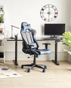 Sedia da ufficio GAMER Pelle sintetica Blu scuro