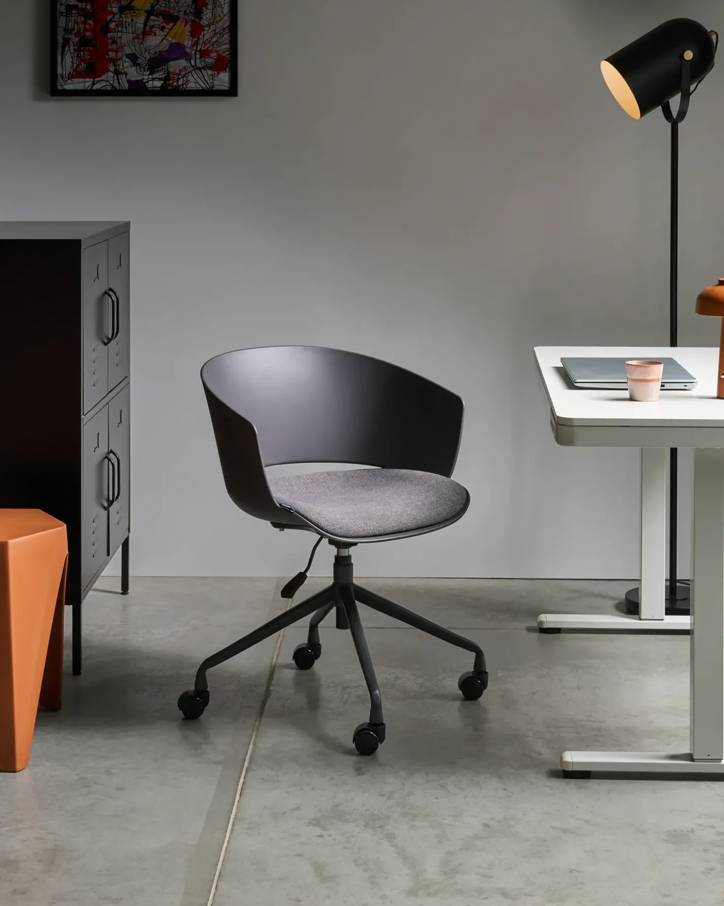 Sedia da ufficio GLEEFUL Tessuto Grigio grafite