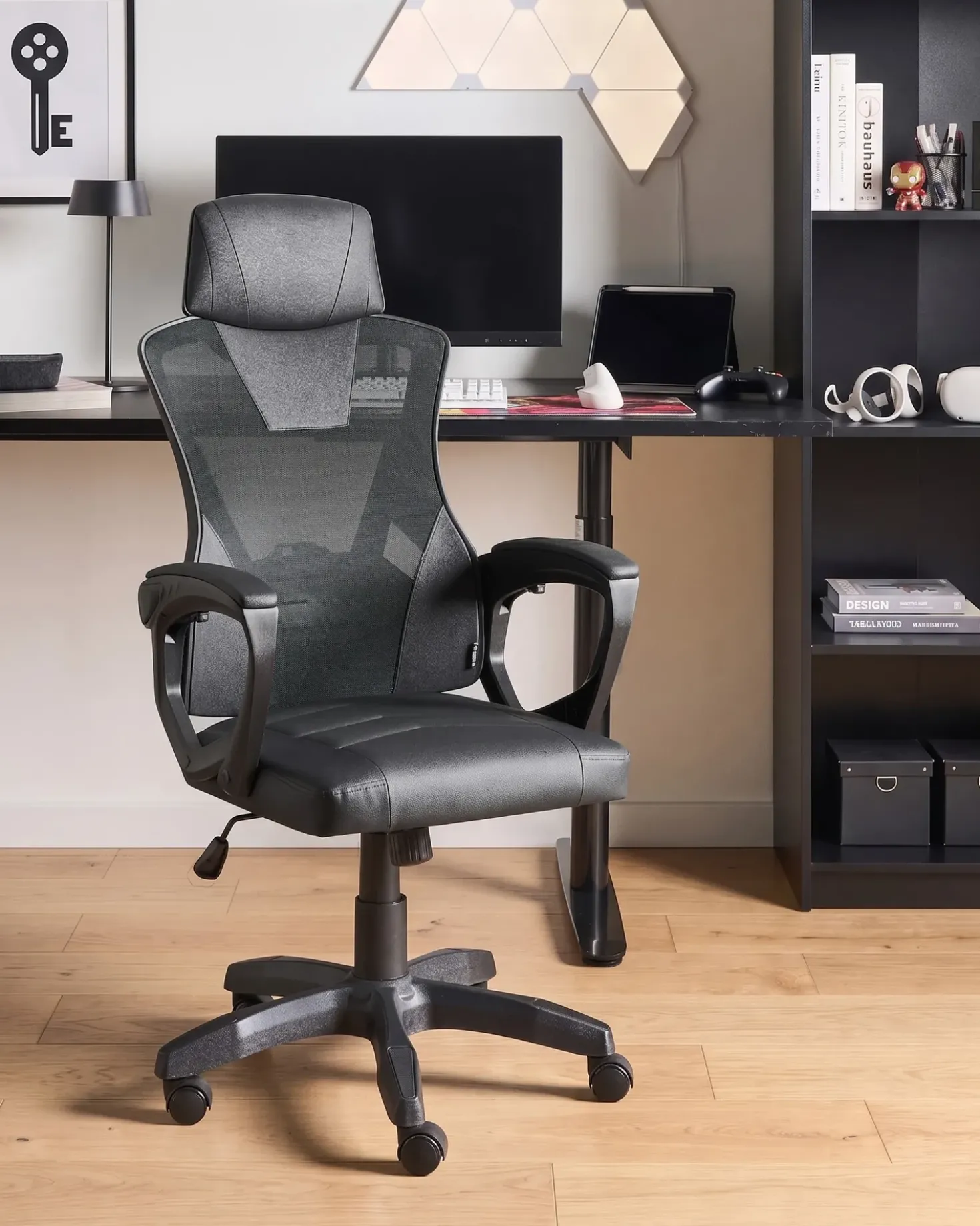 Sedia da ufficio IGNIS Pelle sintetica Nero
