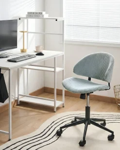 Sedia da ufficio KIANA Velluto a coste Azzurro