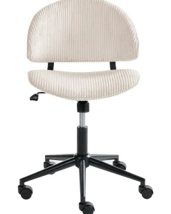 Sedia da ufficio KIANA Velluto a coste Bianco sporco