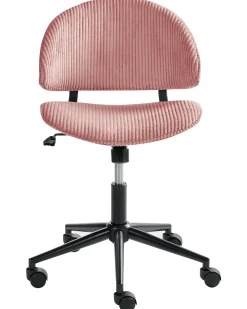 Sedia da ufficio KIANA Velluto a coste Rosa