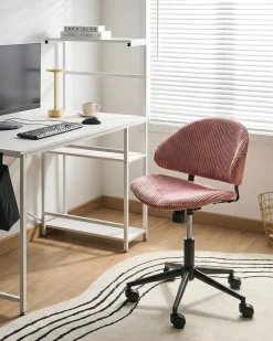 Sedia da ufficio KIANA Velluto a coste Rosa