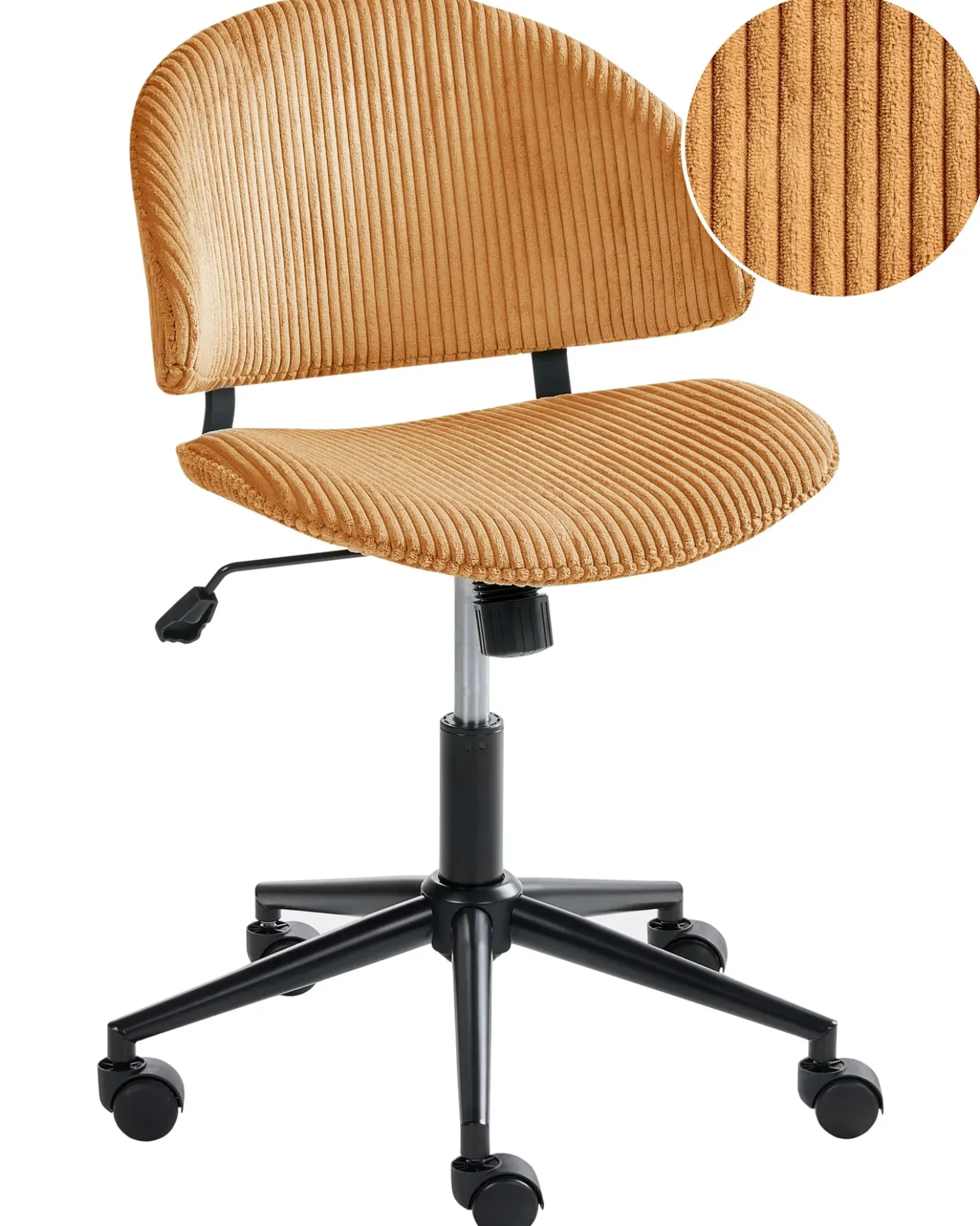Sedia da ufficio KIANA Velluto a coste Arancione