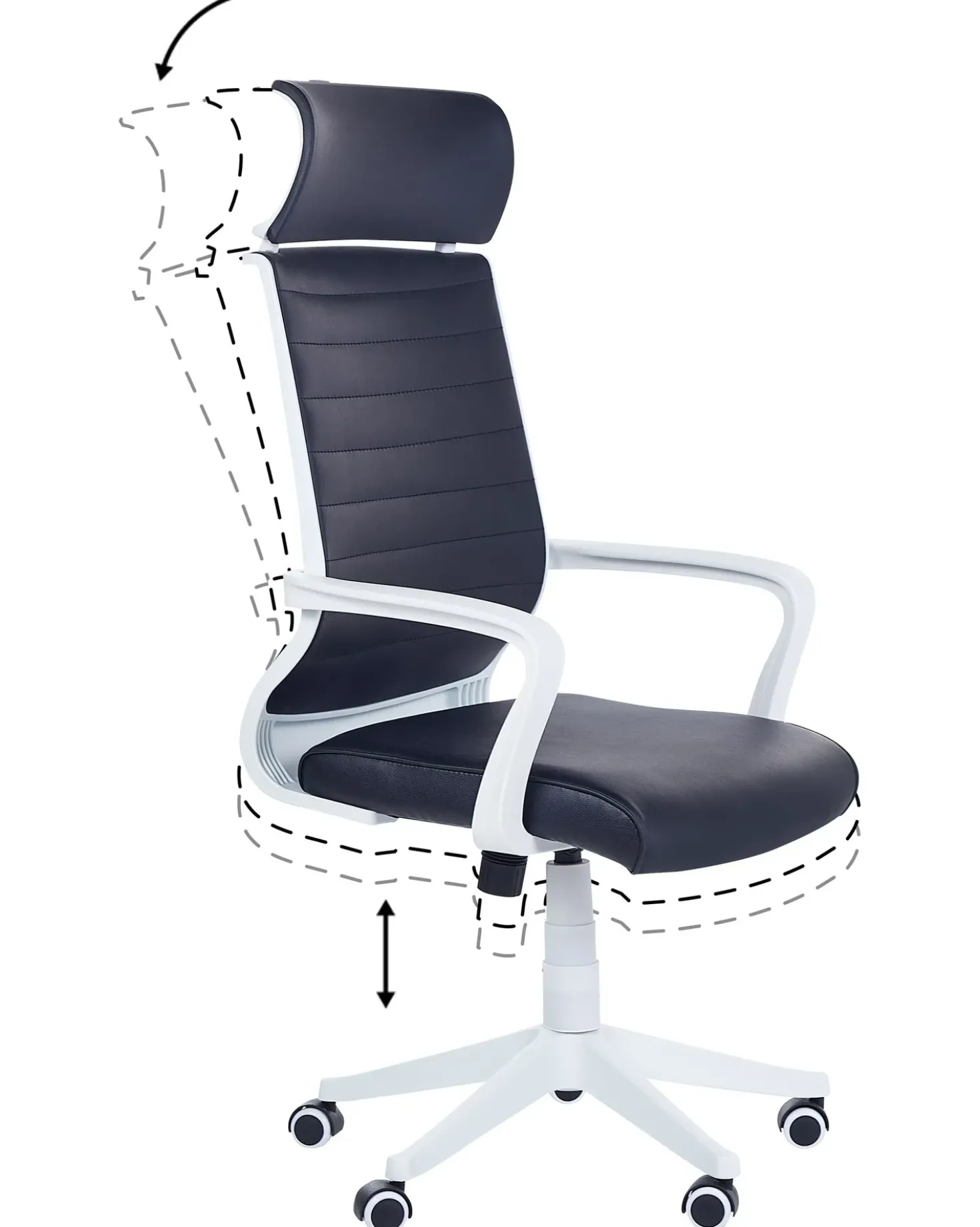 Sedia da ufficio LEADER Pelle sintetica Nero
