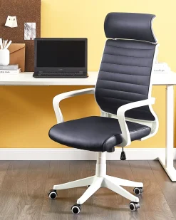 Sedia da ufficio LEADER Pelle sintetica Nero