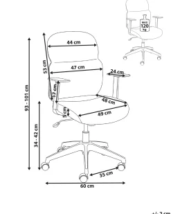 Sedia da ufficio LEXOR Tessuto Grigio chiaro