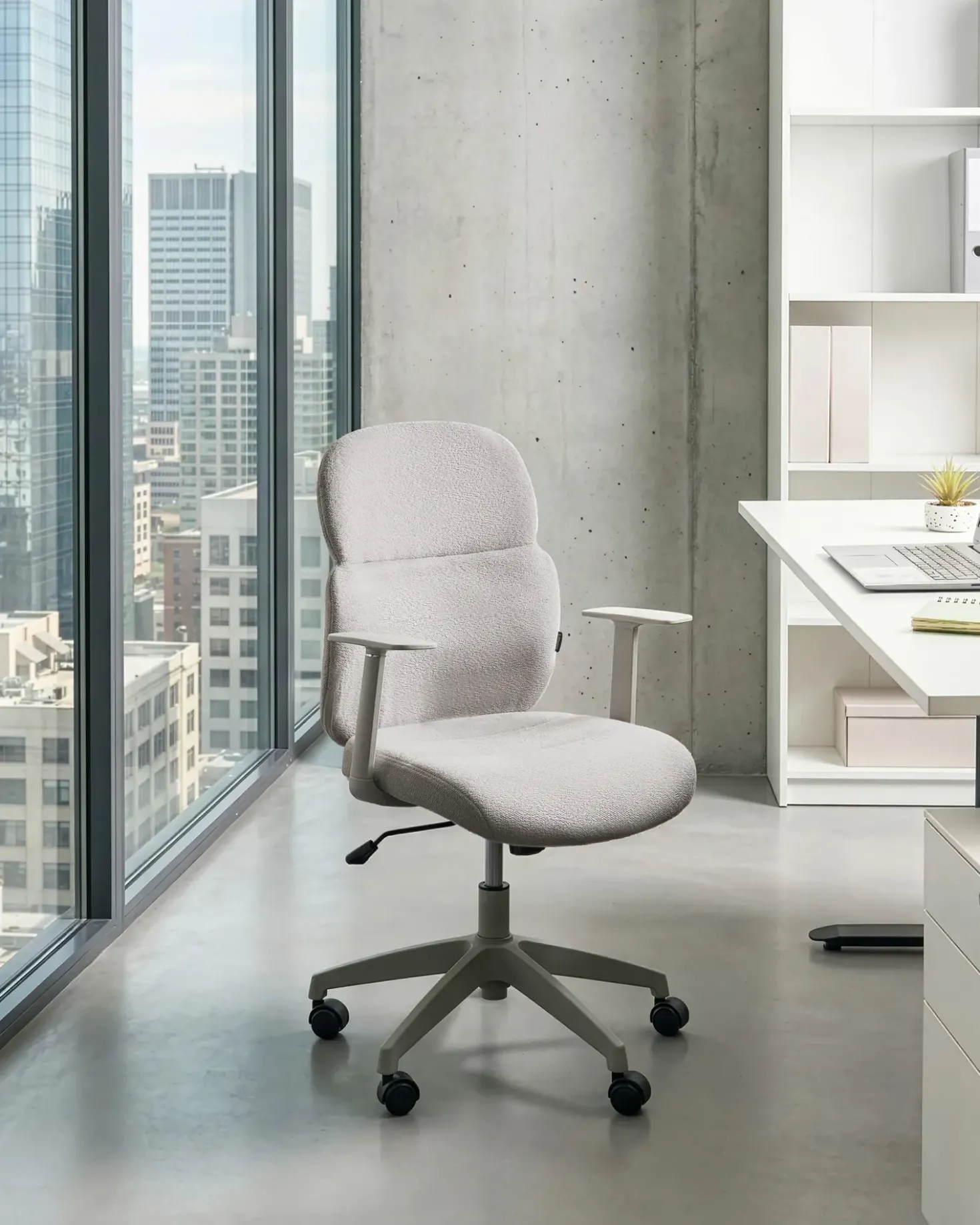 Sedia da ufficio LEXOR Tessuto Grigio chiaro