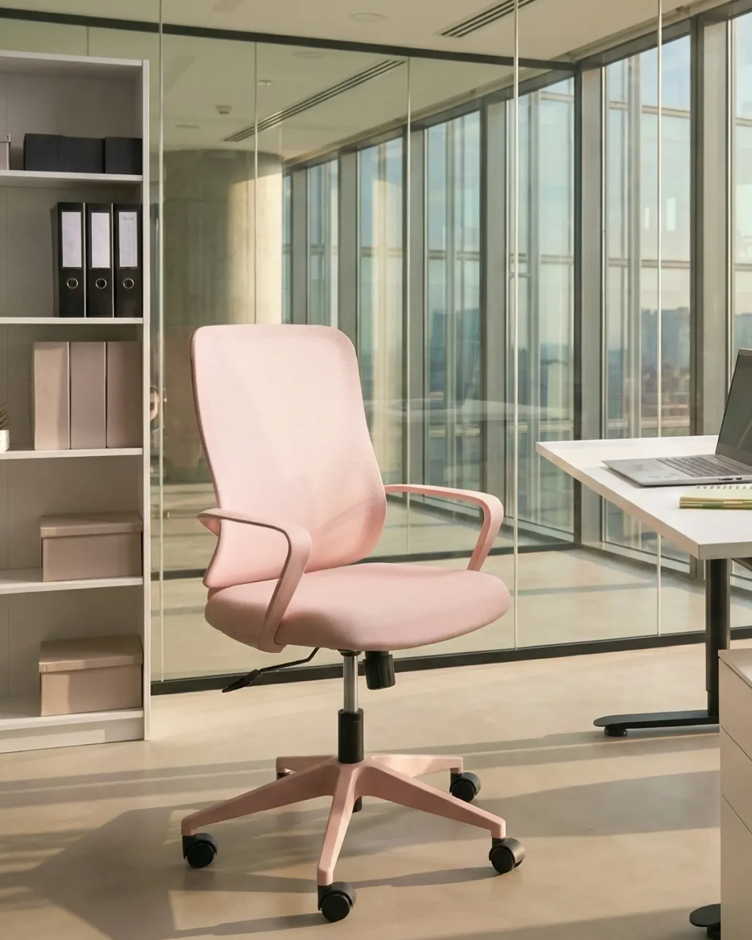 Sedia da ufficio LUMA Rosa pastello