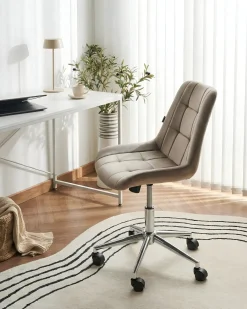 Sedia da ufficio MELROSE Velluto Tortora