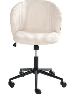 Sedia da ufficio MILES Velluto a coste Bianco sporco