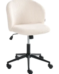 Sedia da ufficio MILES Velluto a coste Bianco sporco