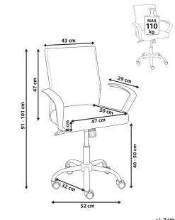Sedia da ufficio MODRA Grigio scuro