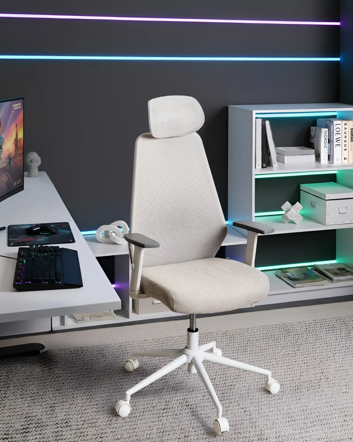 Sedia da ufficio ORYN Grigio chiaro