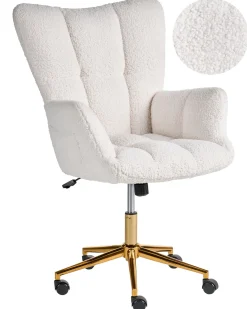 Sedia da ufficio OULU Bouclé Bianco