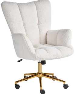 Sedia da ufficio OULU Bouclé Bianco