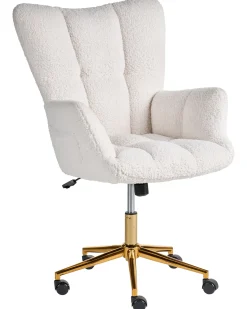 Sedia da ufficio OULU Bouclé Bianco