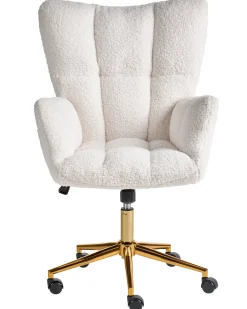 Sedia da ufficio OULU Bouclé Bianco