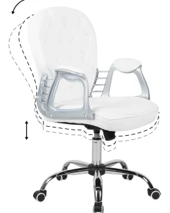 Sedia da ufficio PRINCESS Pelle sintetica Bianco