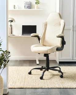 Sedia da ufficio TRIUMPHER Pelle sintetica Bianco sporco