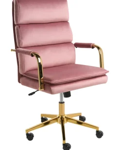 Sedia da ufficio VAMURE Velluto Rosa