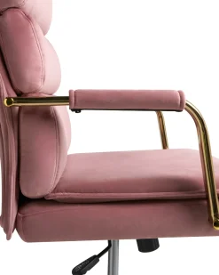 Sedia da ufficio VAMURE Velluto Rosa
