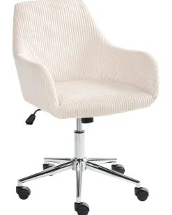 Sedia da ufficio WELLSTON Velluto a coste Beige chiaro
