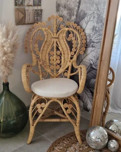 Sedia Peacock CARRARA Rattan Naturale
