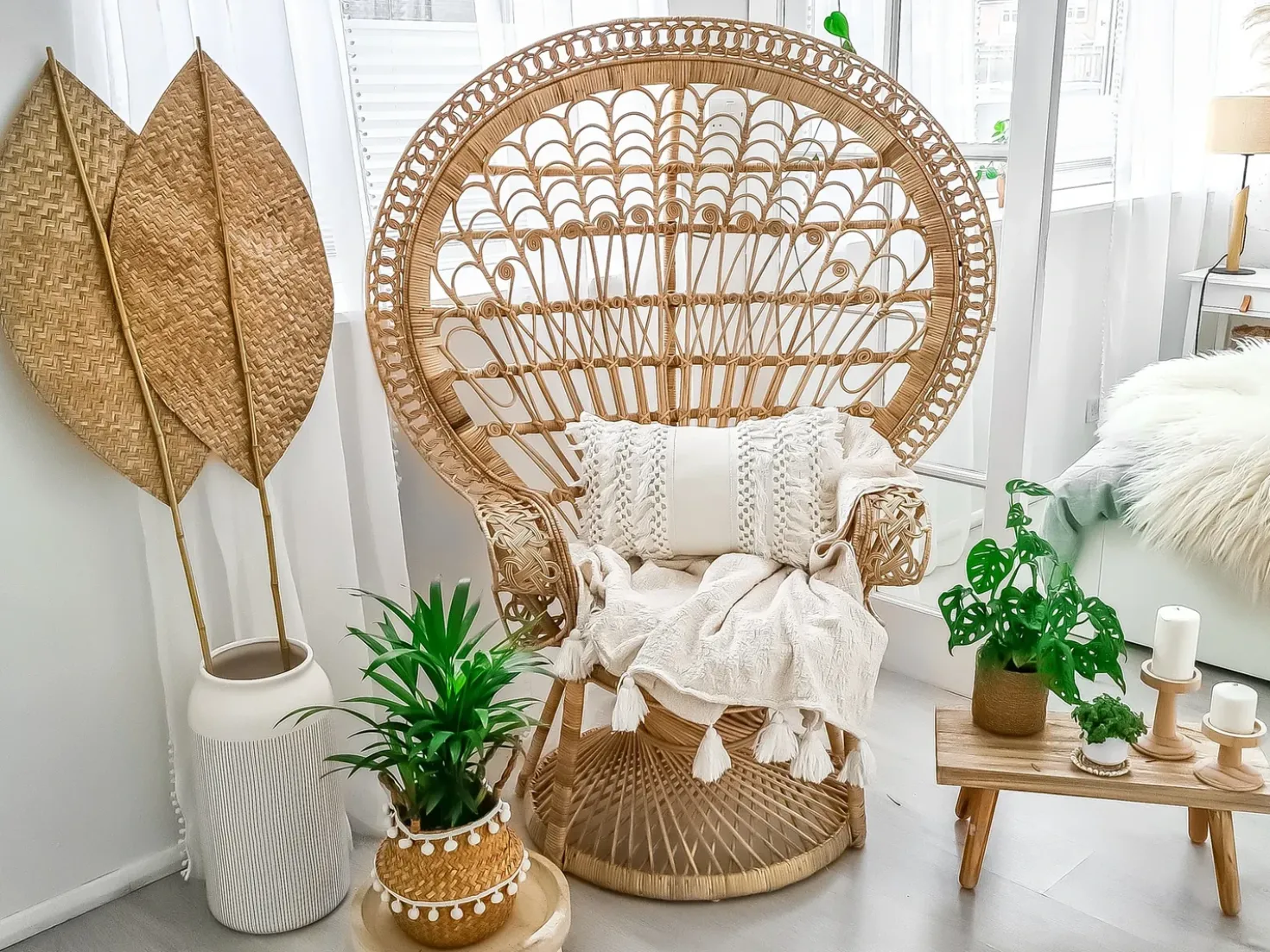Sedia Peacock EMMANUELLE Rattan Naturale