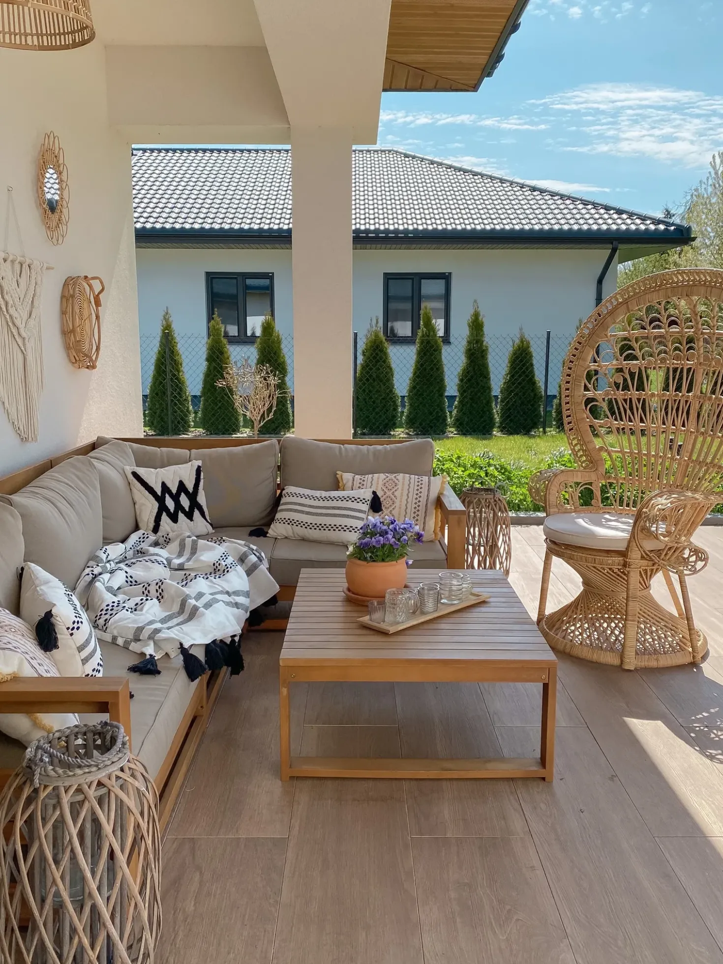 Sedia Peacock EMMANUELLE Rattan Naturale