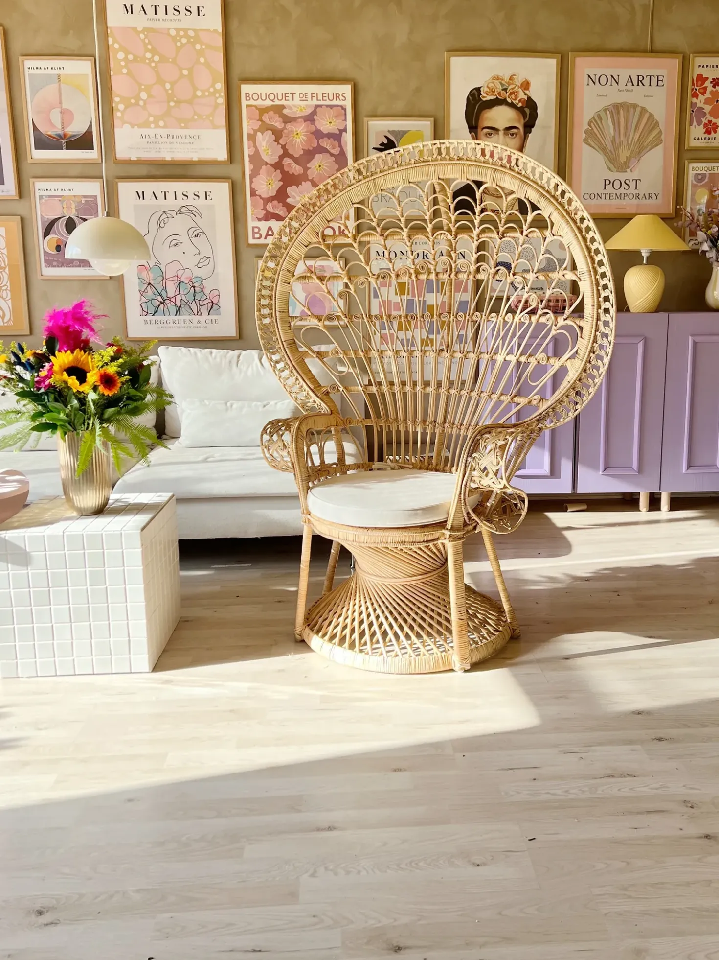 Sedia Peacock EMMANUELLE Rattan Naturale