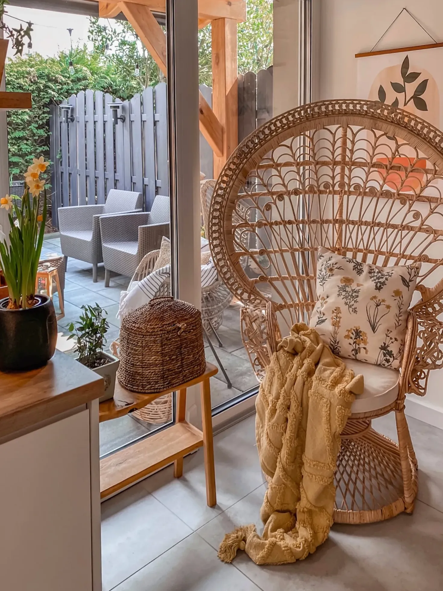 Sedia Peacock EMMANUELLE Rattan Naturale