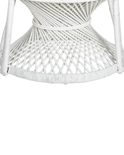 Sedia Peacock EMMANUELLE Rattan Bianco