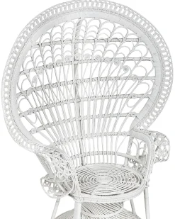 Sedia Peacock EMMANUELLE Rattan Bianco