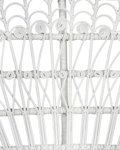 Sedia Peacock EMMANUELLE Rattan Bianco