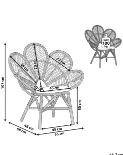 Sedia Peacock FLORENTINE Rattan Naturale