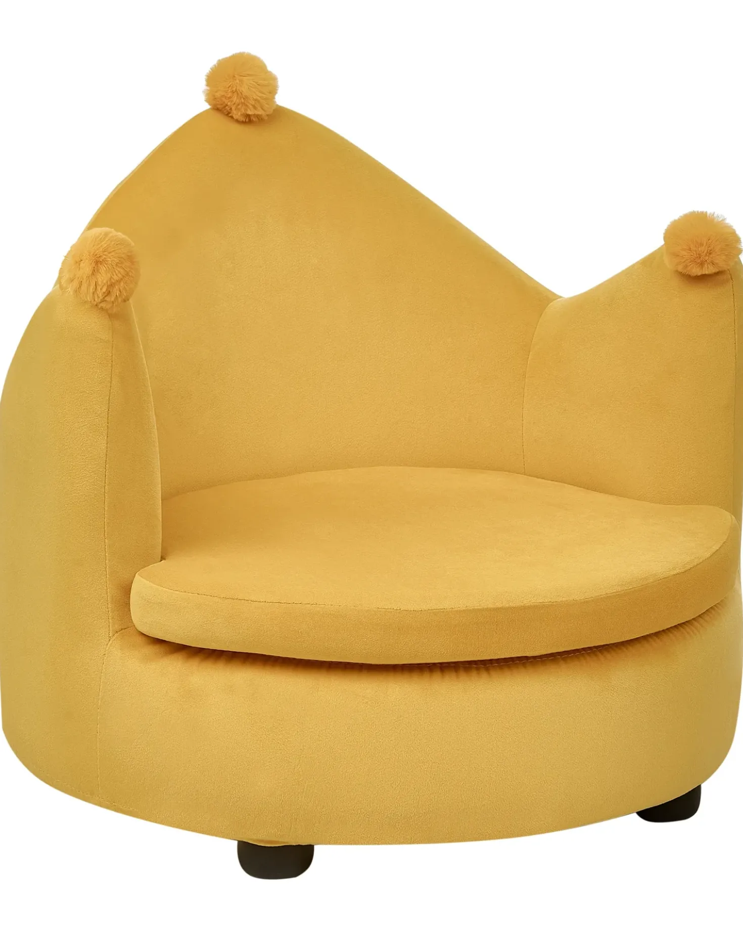 Sedia per Bambini Corona VEGA Velluto Giallo