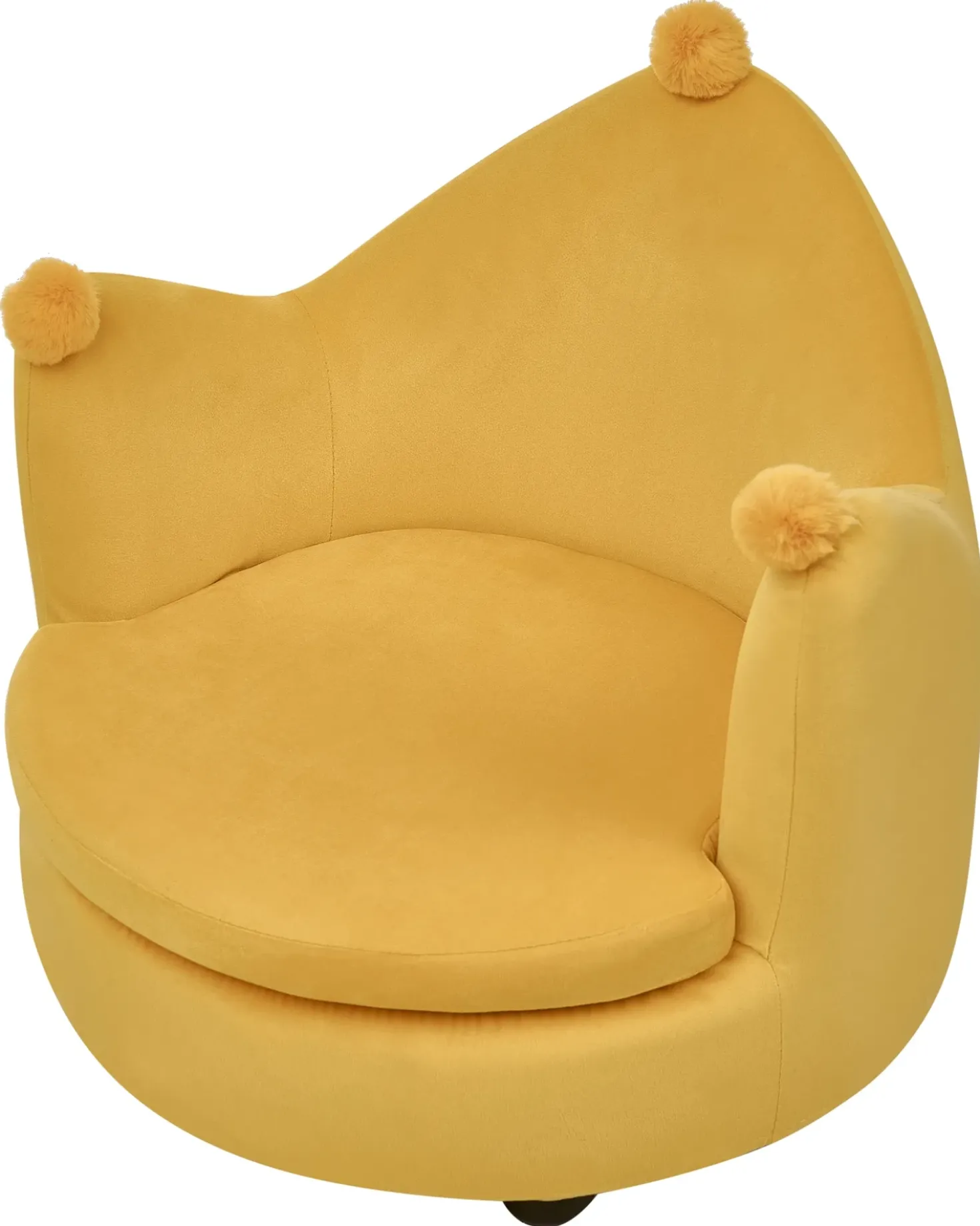 Sedia per Bambini Corona VEGA Velluto Giallo